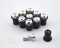 Motorcycle Parts Cnc Machined Aluminum Alloy Motorbike Windshield Bolts Screw Set Silver Fit For Ducati Monster 1100s Abs