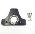 Httmt- Motorcycle Chrome Skull Frame Sissy Bar Backrest Pad Mount Kit W Flat Plate For 2009-2017 H-d Touring 