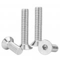 M6x50mm Flat Head Screws 25 Pieces M6 1 0mm Countersunk Socket Cap Bolts 304 Stainless Steel Allen Drive Full Thread Bright 