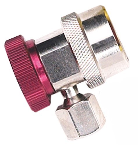18191a R 134a High Side Service Coupler With Red Actuator Chrome Plated Brass Quick Connect For Automotive Ac Systems