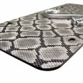 Ipick Image For Ford Mustang Cobra 3d Heavy-metal Logo On Snake-skin Black Acrylic License Plate