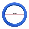 Uxcell 32cm Outer Dia Rubber Antislip Comfortable Steering Wheel Cover Deep Blue For Auto