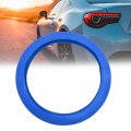 Uxcell 32cm Outer Dia Rubber Antislip Comfortable Steering Wheel Cover Deep Blue For Auto
