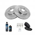 Trq Front Ceramic Brake Pad Rotor Kit W Chemicals For Corolla Matrix Vibe Xd