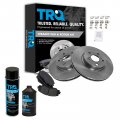 Trq Front Ceramic Brake Pad Rotor Kit W Chemicals For Corolla Matrix Vibe Xd 