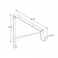 Prime-line Mp7048-2 Shelf Support Bracket Steel White Powder-coated Finish Heavy-duty 2 Pack