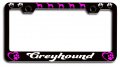 Greyhound Dogs Pets Black Metal License Plate Frame Heavy Duty Steel Tag Holder For Us And Canada Vehicles 12 5 In X 6 