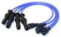 Rc-fx55 Spark Plug Wire Set 4 Piece Blue Silicone Ignition Wires With Stainless Steel Terminals And Variable Pitch Winding For 