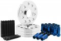 Venum Wheel Accessories 4 Pc 5x130 Mm Hub Centric Spacers Thick 71 5 H B 90 Stud Conversion M14x1 5 Open End Blue Lug Nuts For 