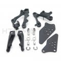 Httmt For 2009-2011 Kawasaki Zx-6r Silver Front Rider Foot Rest Pegs Brackets P N Mt390-032-bk