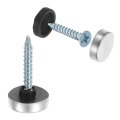 24pcs Screw Covers Caps 14mm Dia Stainless Steel Mirrors Decorative Cover Nails Convex Gasket Screw Fasteners For Sign 