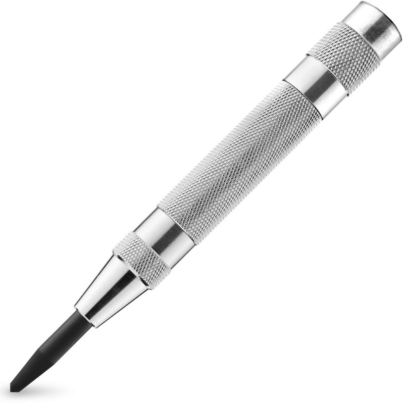 Neiko 02639a 6-inch Automatic Center Hole Punch With Adjustable One-handed Spring Impact Chrome-plated Shank And Premium S2