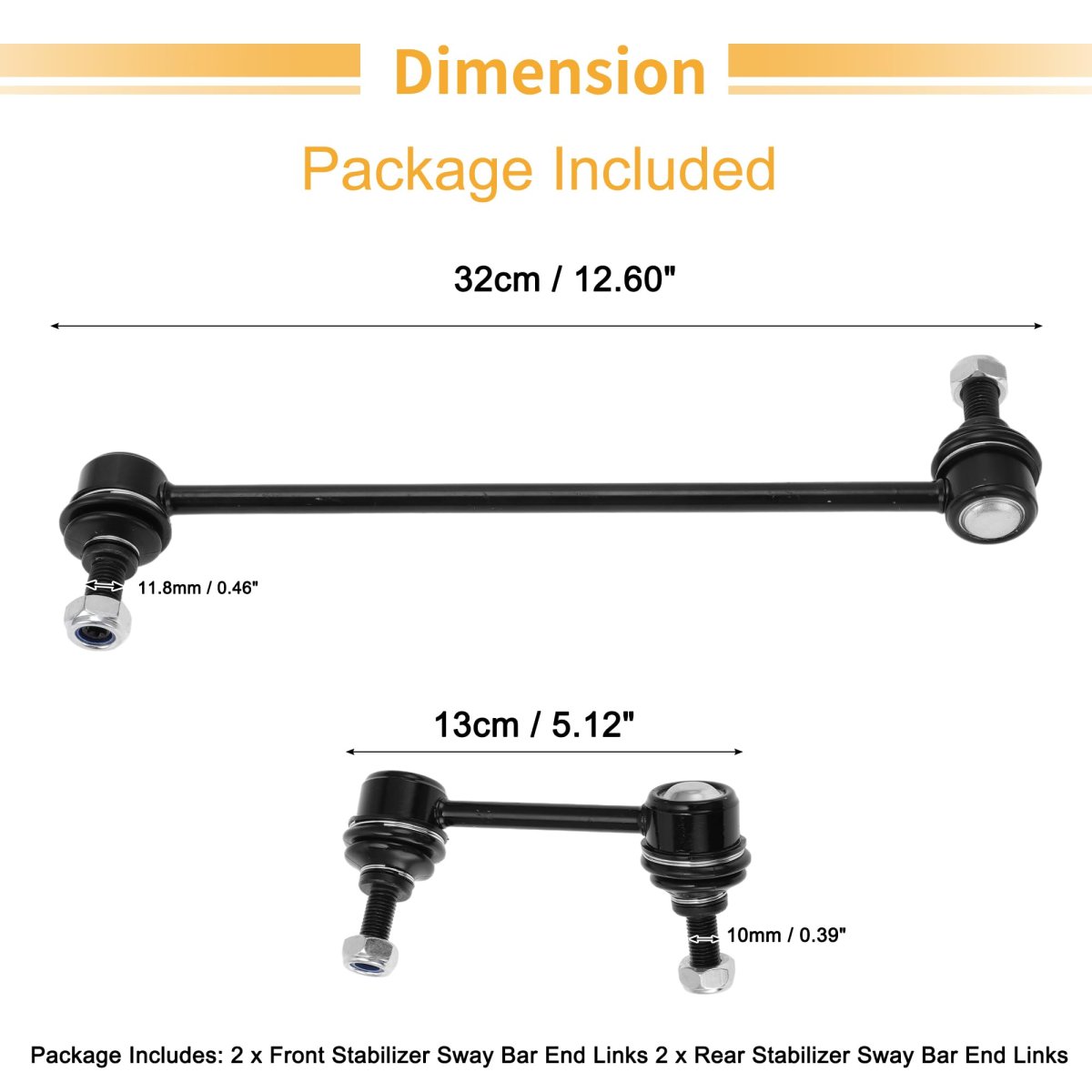 4pcs Front Rear Sway Bar Links Stabilizer Link Kit For Scion Tc 2005-2010 Suspension No K750009 K750008 K90433
