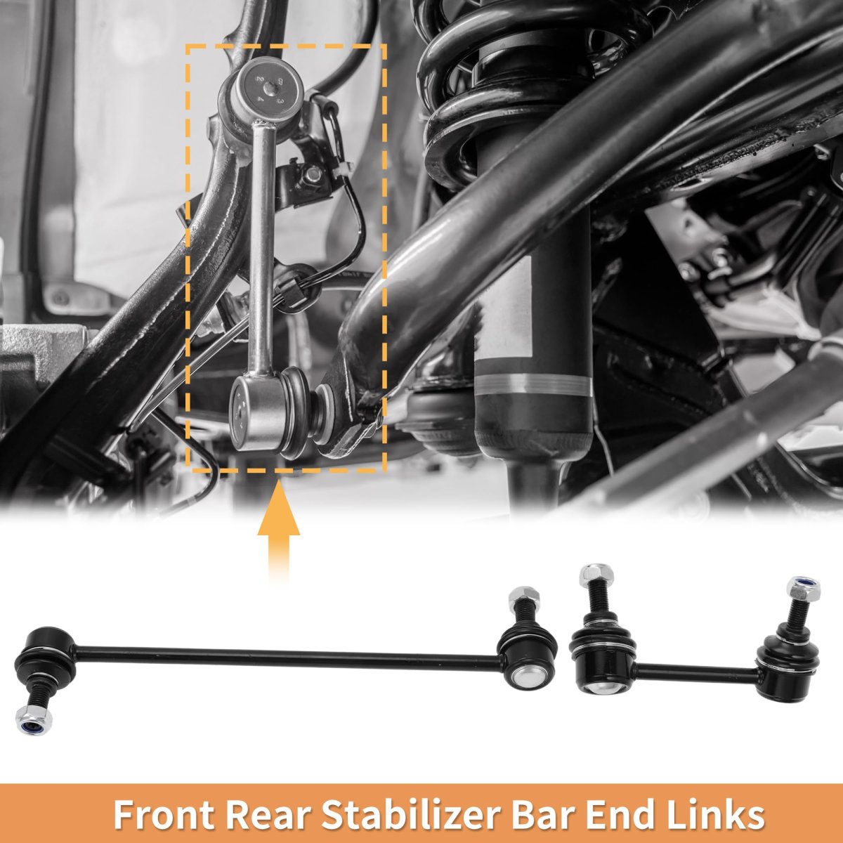 4pcs Front Rear Sway Bar Links Stabilizer Link Kit For Scion Tc 2005-2010 Suspension No K750009 K750008 K90433