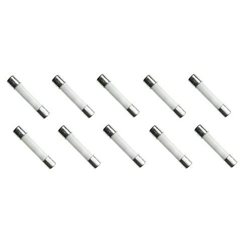Ceramic Tube Fuse 10 Amp 250 Volt Fast Blow For Microwaves Etc Pack