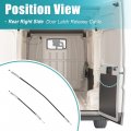 X Autohaux 1 Set Rear Right Side Cargo Door Latch Release Cable For Ford E-150 E-250 E-350 E-450 E-550 Econoline Super Duty Van