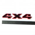 1 Oem Black 4 Emblem Badge 3d 4 X 4 Nameplate Decal Compatible With 1500 2500 3500 Flat Letter 2009-2018 Red Frame