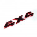 1 Oem Black 4 Emblem Badge 3d 4 X 4 Nameplate Decal Compatible With 1500 2500 3500 Flat Letter 2009-2018 Red Frame