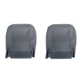 Front Driver And Passenger Side Bottom Replacement Seat Covers Dark Gray Microfiber Leather For Chevy Express Gmc Savana Van 