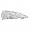 Gg Grand General 90081 Chrome Plastic Flamed Skull With Studs Facing Left 