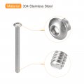 Uxcell 8-32x2 Button Head Socket Cap Screws 20pcs 304 Stainless Steel Fasteners Hex Bolts Full Thread Drive