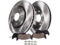 Front Ceramic Brake Pad And Disc Rotor Kit 4 Piece Compatible With 2017-2020 Hyundai Elantra 