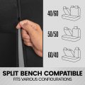Polypro Car Seat Covers Full Set In Solid Black Universal Fit For Auto Truck Van Suv Front And Rear Split Bench Protectors