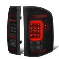 Auto Dynasty C-tube 3d Stripe 12-led Tail Lights Brake Lamp Compatible With Chevy Silverado 1500 2500hd 3500hd 2007-2013 Driver