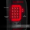 Auto Dynasty C-tube 3d Stripe 12-led Tail Lights Brake Lamp Compatible With Chevy Silverado 1500 2500hd 3500hd 2007-2013 Driver