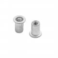 Uxcell 60pcs M6 Silver Tone Flat Head Rivet Nut Insert For Car Vehicle