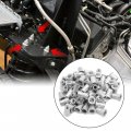 Uxcell 60pcs M6 Silver Tone Flat Head Rivet Nut Insert For Car Vehicle