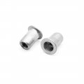 Uxcell 60pcs M6 Silver Tone Flat Head Rivet Nut Insert For Car Vehicle
