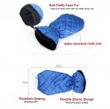 Zfzoo Ice Scraper Mitt Windshield Snow Scrapers With Waterproof Remover Glove Lined Of Qualited Fleece For Car 1 Pack Blue