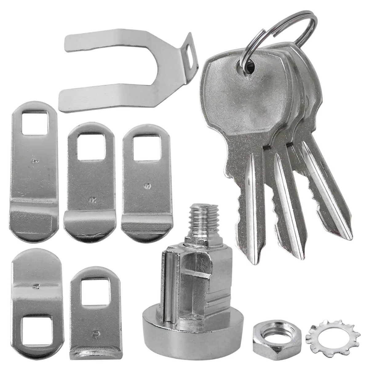 Mailbox Lock With Key Fit For L-1172c Nickel Finish
