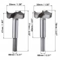 Uxcell Forstner Wood Boring Drill Bits 35mm 38mm Dia Hole Saw Carbide Alloy Steel Tip Round Shank Cutting For Hinge Plywood