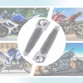 Uxcell 1 Pair 12mm Aluminium Alloy Motorcycle Footrest Footpeg Foot Rest Peg Bike Bicycle Cycling Silver Tone For Kawasaki