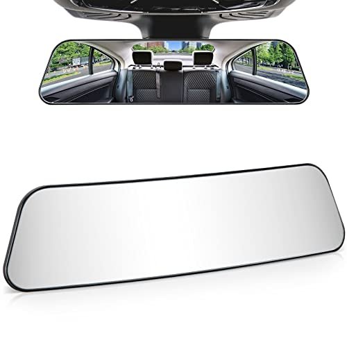 Joytutus 12 Inch Panoramic Rearview Mirror Interior Clip-on Wide Angle Convex Universal Rear View To Reduce Blind Spot