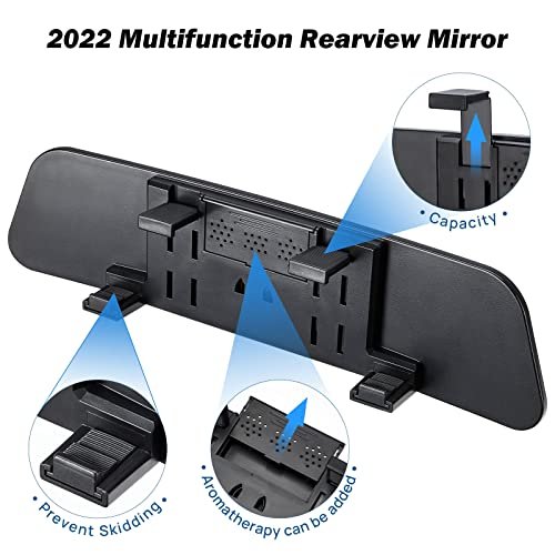 Joytutus 12 Inch Panoramic Rearview Mirror Interior Clip-on Wide Angle Convex Universal Rear View To Reduce Blind Spot