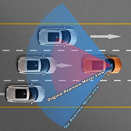 Joytutus 12 Inch Panoramic Rearview Mirror Interior Clip-on Wide Angle Convex Universal Rear View To Reduce Blind Spot