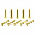 Uxcell Brass Hex Bolts M6x30mm 10pcs Fully Thread Grade 4 8 Solid Hexagon Head Bolt Machine Screws For Machinery