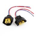 Uxcell 2 X H9 Plastic Fog Light Headlamp Pre-wired Socket For Car