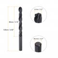 Uxcell 6542 High Speed Steel Straight Shank Twist Jobber Drill Bit Fully Ground Black Oxide Bits 9 4mm Diameter 125mm Total