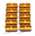 Pack 10 Trailer Rv Amber 2 X4 Bullseye Marker Light W Advanced Smd Led 