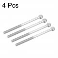 Uxcell M8 120mm Length 304 Stainless Steel Machine Shoulder Lift Eye Bolt Rigging 4pcs
