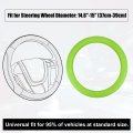 Uxcell Universal Silicone 14 6 37cm Steering Wheel Cover Foldable Tire Design Protector Interior Trim For Car Green