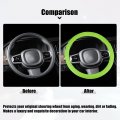 Uxcell Universal Silicone 14 6 37cm Steering Wheel Cover Foldable Tire Design Protector Interior Trim For Car Green