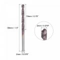 Uxcell Carbide Twist Drill Bits 2mm Din K45 Tungsten Altisin Coated Jobber Straight Shank Drilling Cutter For Stainless Steel