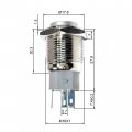 Hqrp 12v Led Lighted Momentary Metal Push Button Air Horn Switch With Wire Connector