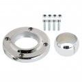 Chrome Steering Column Floor Mount Replacement For 2 Inch Columns Swivel Sbc Bbc 350 Universal 
