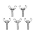 5pcs 1 4-20 X 3 4 Wing Butterfly Screw Bolts 304 Stainless Steel Machine Fastener Thumb Hand Screws For Electronic Equipment 